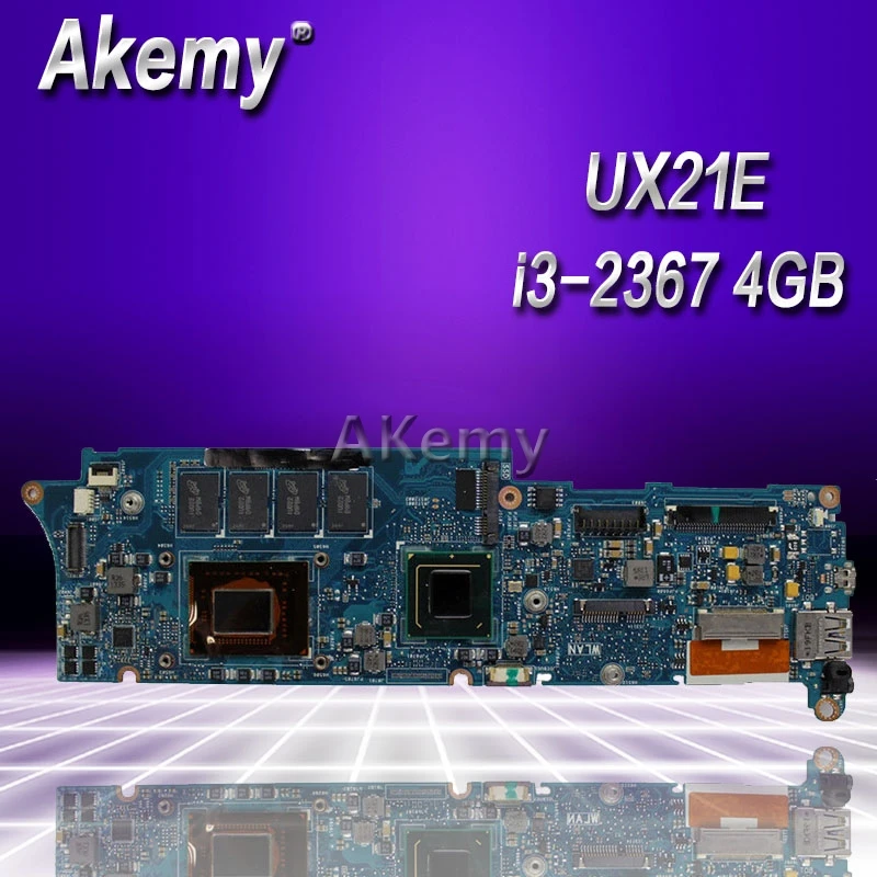 Akemy UX21E مع i3-2367 وحدة المعالجة المركزية 4 جيجابايت RAM اللوحة ل ASUS UX21 UX21E اللوحة المحمول 60-N93MB2B00 100% اختبار العامل