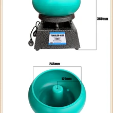 Herramientas joyeria Емкость 6 кг Средний размер вибрационный стакан, настольный полировальный станок, золото/серебро полировальный станок