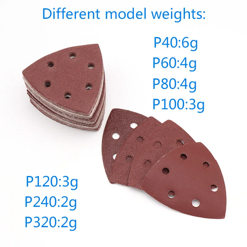 10 шт. Треугольники Дельта шлифовальный станок песок Бумага само-клейкая наждачная бумага на застежке-липучке песок Бумага диск абразивный инструмент для полировки, зернистостью 40-400