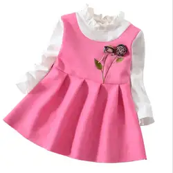 Bibicola/Платье для девочек принцесса Весна Дети свадебное платье вечернее платье дизайны платьиц для крещения на день рождения платья для