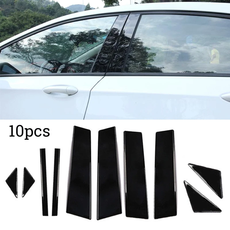 

SET OF 10 PLASTIC WINDOW PILLAR POSTS TRIM COVER MOLDING FOR MAZDA 3 AXELA 14-17