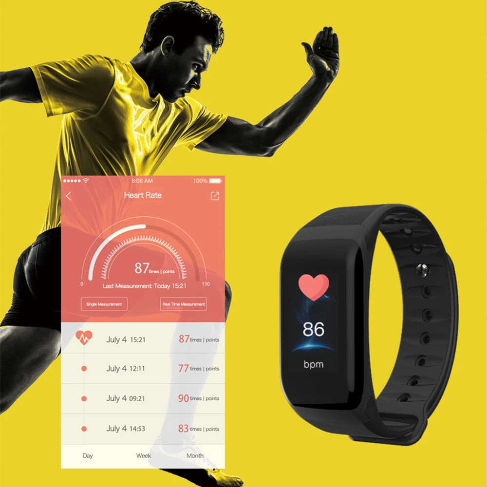 EXRIZU F1S Smart Wristband Blood Pressure Heart Rate Monitor Smart Bracelet Women Men Sport Band Fitness Tracker for Android iOS EXRIZU F1S Smart Wristband Blood Pressure Heart Rate Monitor Smart Bracelet Women Men Sport Band Fitness Tracker for Android iOS