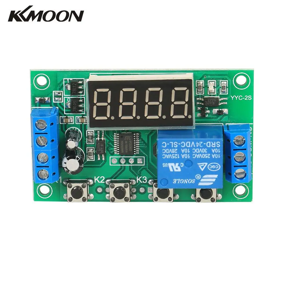 

YYC-2S Adjustable DC 5V/12V/24V 5A LED Delay Relay Module Delay Timer Control Switch Board