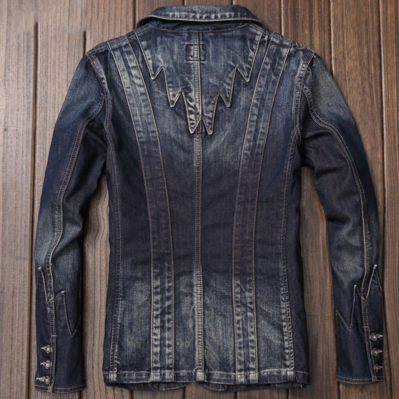 European Style Vintage Mens Suit Dress Biker Denim Jackets Coat Plus Size 3XL Mens Automotive Jeans Coats Chinese Overcoats European Style Vintage Mens Suit Dress Biker Denim Jackets Coat Plus Size 3XL Mens Automotive Jeans Coats Chinese Overcoats