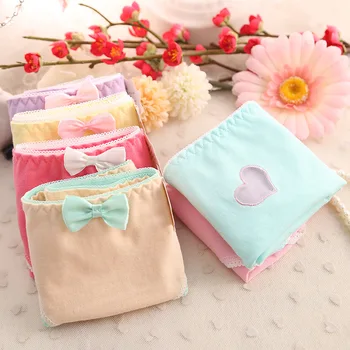 

Free shipping 5pcs/lot Love hollow women's cotton underwear cotton girls briefs women's underwear wholesale factory AMF008