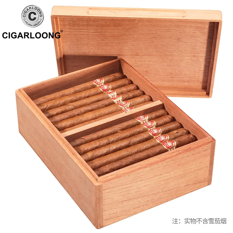 

CIGARLOONG Cigar Box Moisturizing Box Large Capacity Spain cedar wood No paint Wooden Cigarette Case Humidor CA-0050