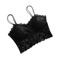 Женский жилет на груди с мягкими бретельками, топы для женщин, нижнее белье для фитнеса, кружевное укороченное женское нижнее белье