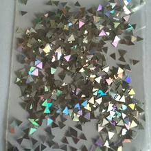 4 мм голографическая Серебряная устойчив к растворителям блестящая треугольная форма блеск для дизайна ногтей, средство для полировки ногтей своими руками аксессуары