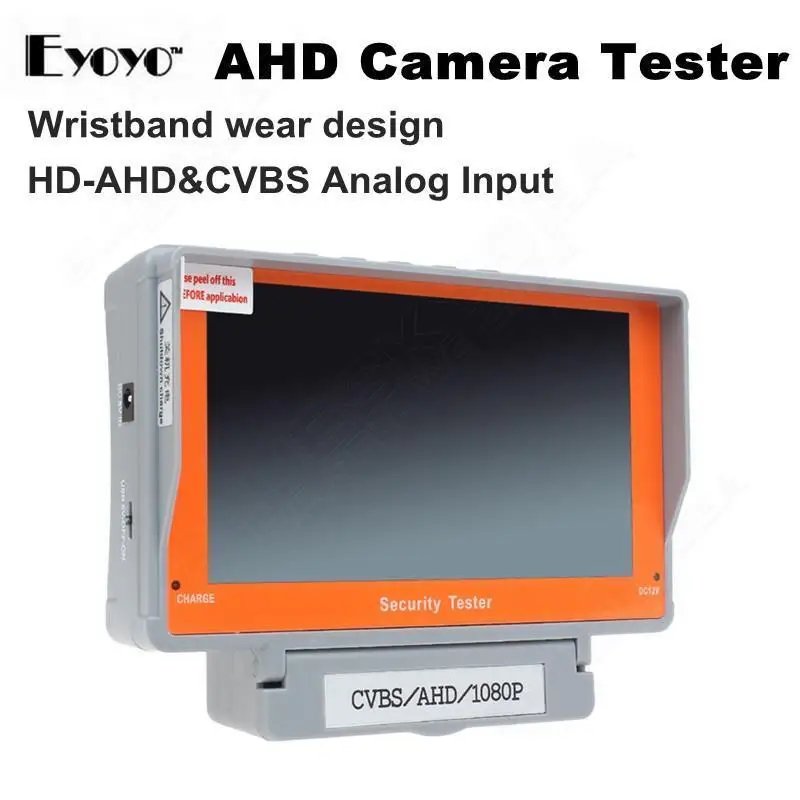 Free shipping! EYOYO Wrist 5" AHD CCTV Camera Cam Test Display Monitor Tester Audio 12V-Output