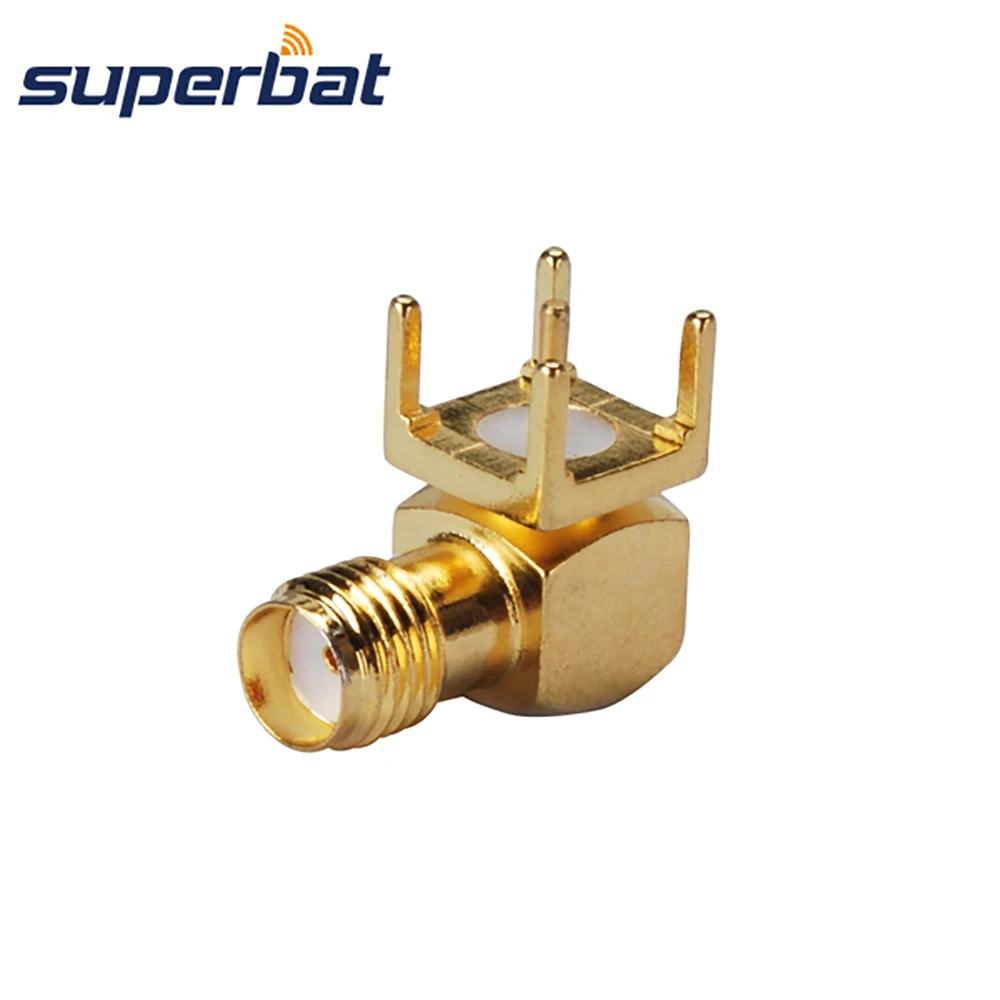 Female Right Angle RF Coaxial Connector for PCB Mount
