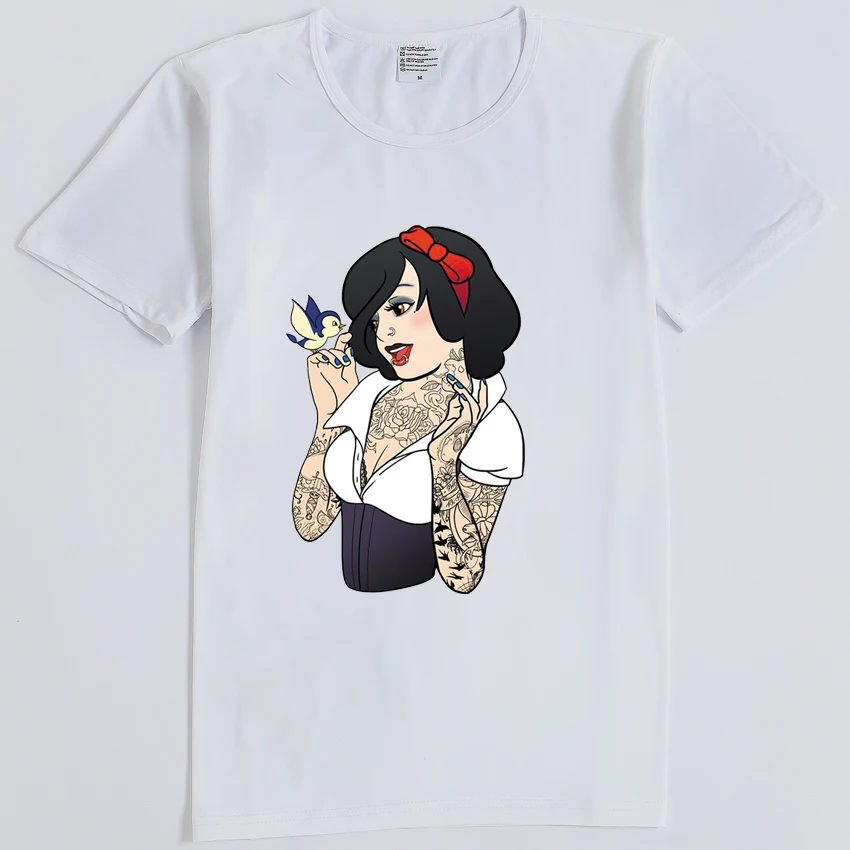 

New 2019 women clothing summer cartoon fashion gril series print white t shirt short sleeve women clothes round neck tshirt