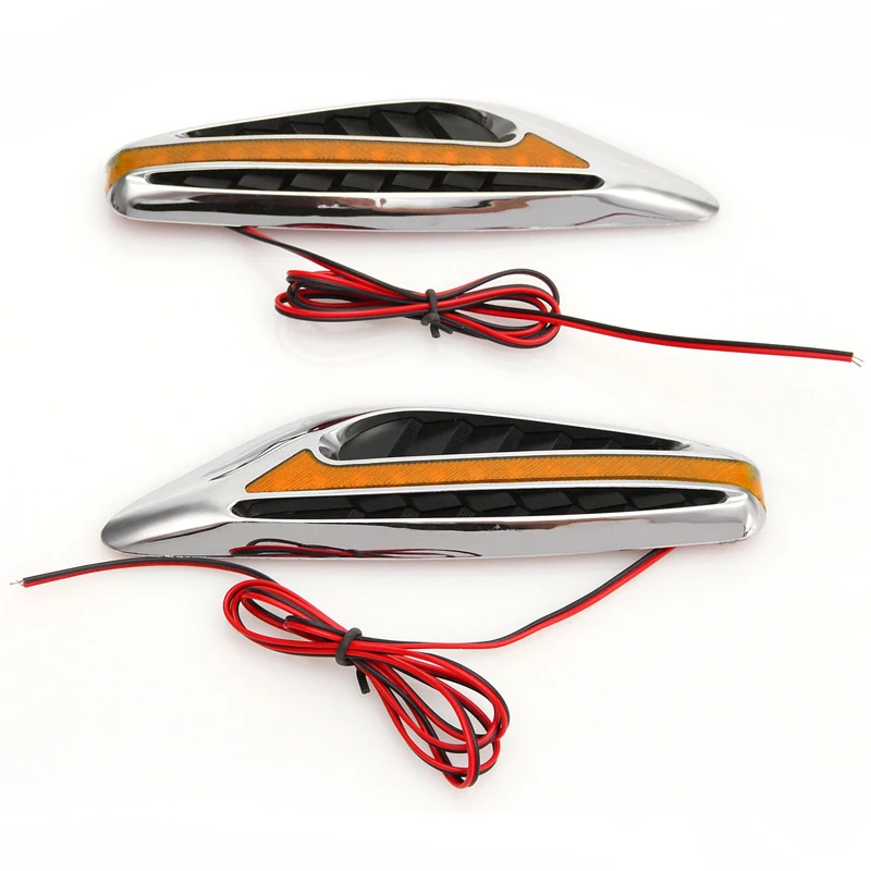1 pair Universal  Car Steering Blade Light Auto LED Turn Signal Side Indication Lights Lamp