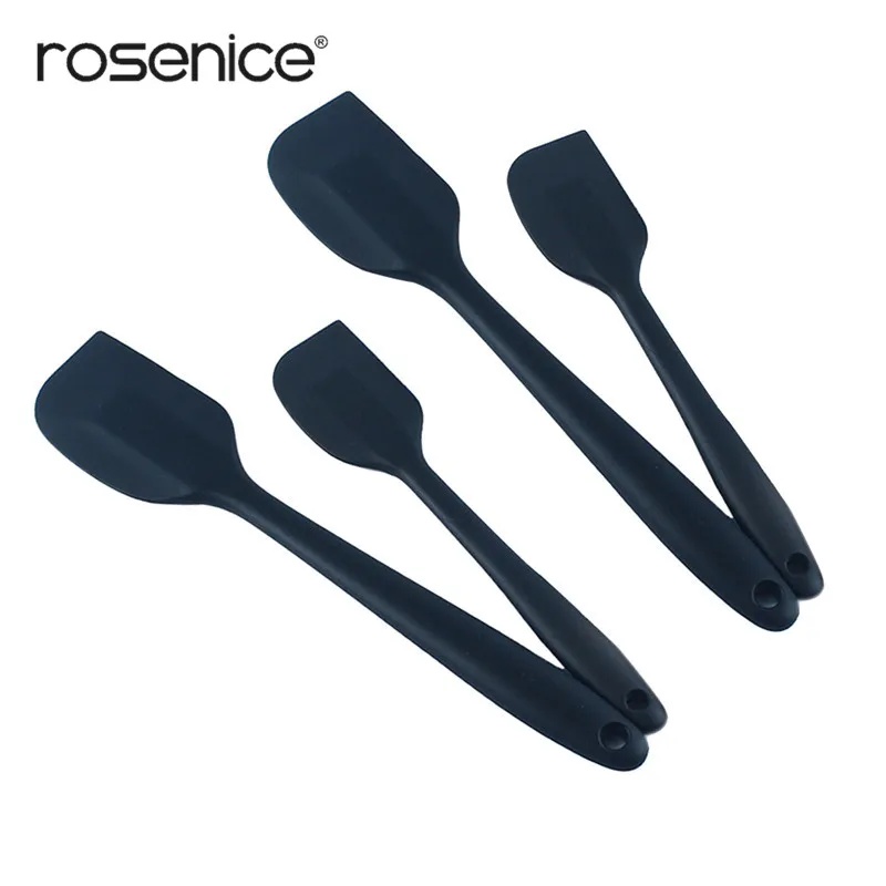  4Pcs Heat Resistant Silicone Spatula Scraper Kitchen Utensil Set 2 Large and 2 Small Spatulas Dishw