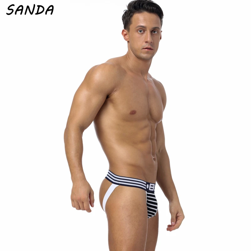 Модные брендовые хлопковые дышащие трусы Cueca Gay Нижнее белье Мужские стринги