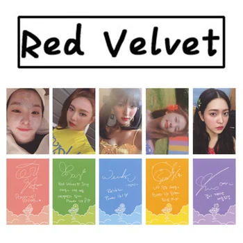 

Youpop KPOP Red Velvet Photo Card The Red Summer Album K-POP Self Made Paper Cards Autograph Photocard