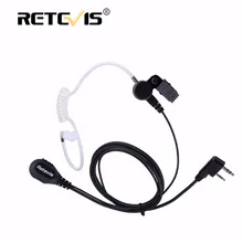 RE-2322 Retevis PTT Mic Auricular Acústico Del Tubo de Aire Auricular Walkie Talkie Para TYT MD-380 MD380 Retevis RT3 Radio DMR J9110A