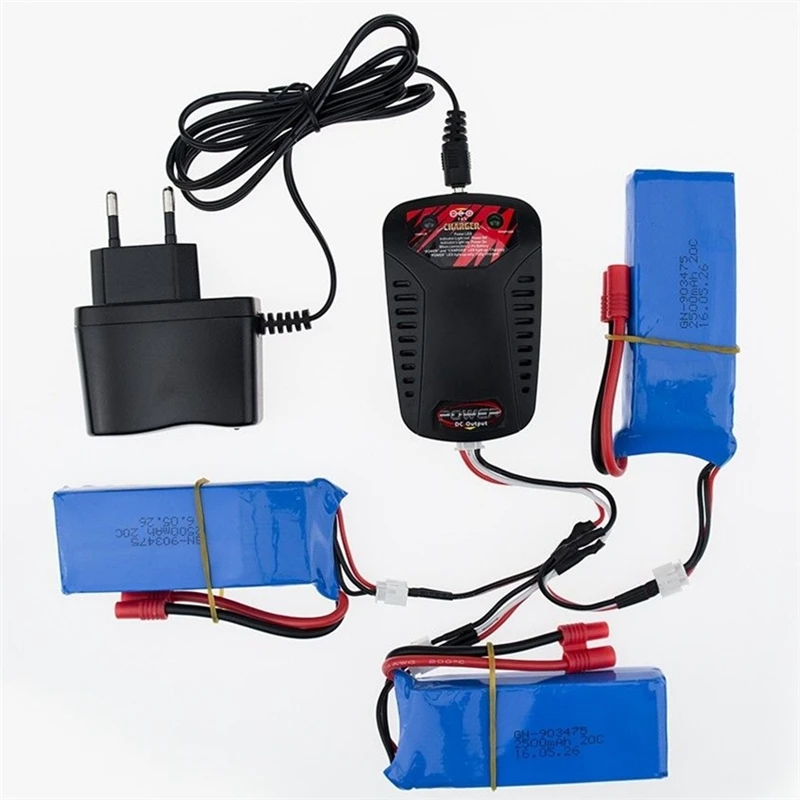 

3pcs 7.4V 2500mAh 25C Battery and X8C Charger Set For RC Syma X8HC X8HW X8HG X8C X8W X8G RC Drone Quadcopter Spear Parts RC Toy