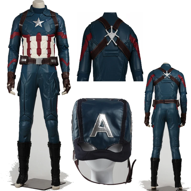 

Superheros Steven Rogers Captain America 3 Civil War Captain America Cosplay Costume Suits Custom Made Customize High Quality