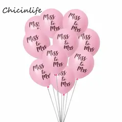 Chicinlife 10 шт./лот 10 дюймов мисс к миссис шары новобрачных украшения для душа девичник Свадебная вечеринка поставки