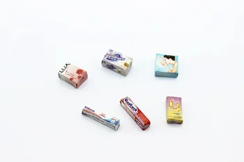

1:12 dollhouse miniature Mini Daily necessities Soap toothpaste toy match for forest animal family collectible Gift 2019