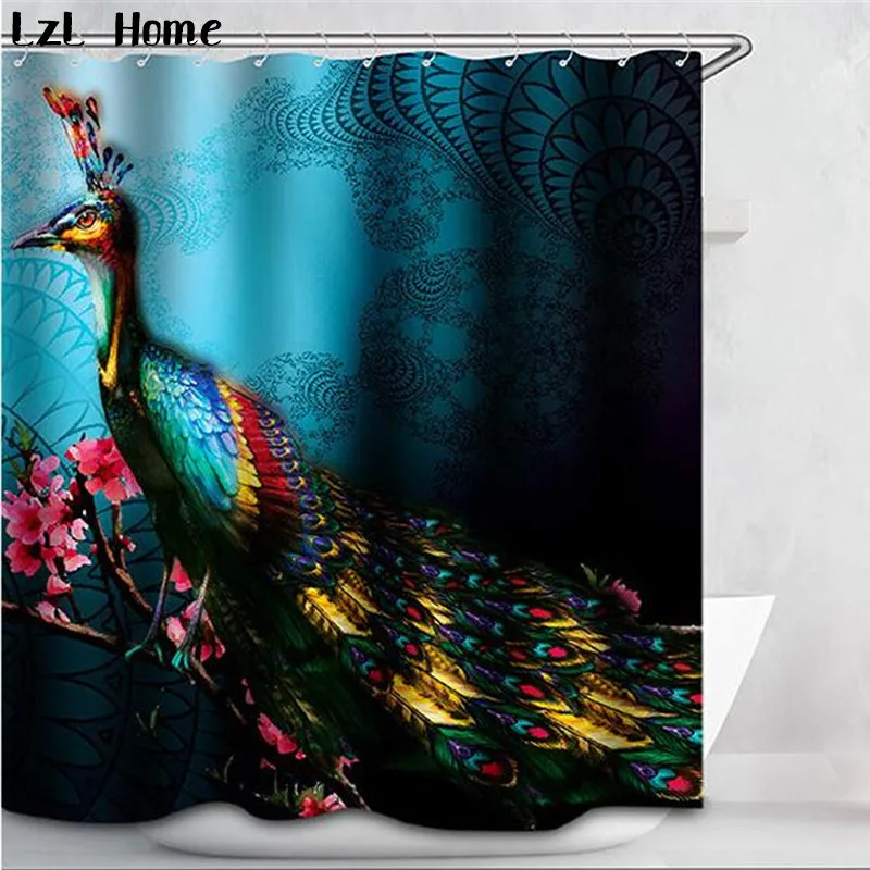 LzL домашний слон 3D занавеска для душа Забавный животный узор Водонепроницаемая занавеска для ванной полиэстер ткань уникальный дизайн домашний декор - Цвет: Type8
