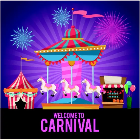 

carousel backdrop Vinyl cloth High quality Computer printed carnival Backgrounds for sale