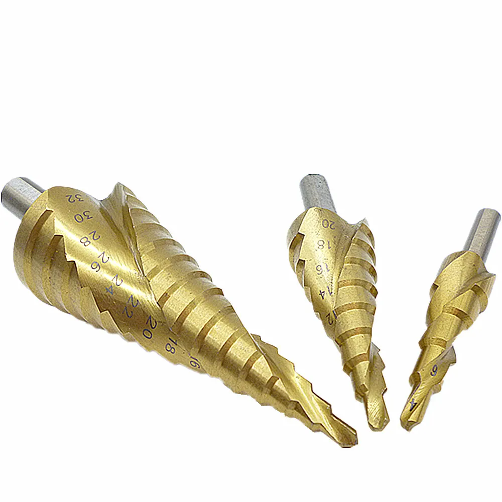HSS STEP DRILL CONE BITS 4-122032MM, METAL STEEL PVC SHEET DRILLING