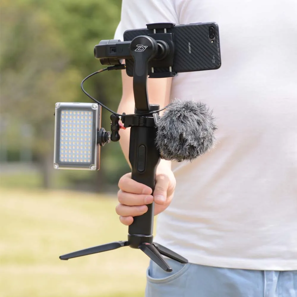 Noir EBTOOLS Appareil Photo Flash L-Support Double Hot Shoes Support de Montage Adaptateur Mount Microphone DV Lumi/ère LED avec Filetage 1//4