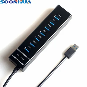 

SOONHUA High Quality USB 3.0 Hub Muti Protection High Speed 7 Ports Splitter Expansion Charger With LED Indicator For MacBook PC
