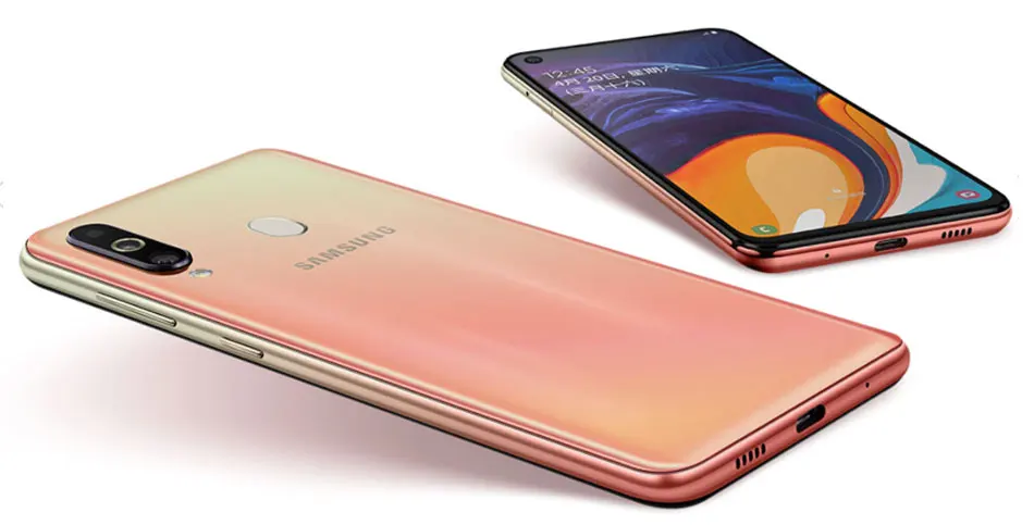 Brand Samsung Galaxy A60 LTE Mobile Phone 6.3" 6G RAM 128GB ROM Snapdragon 675 Octa Core 32.0MP+8MP+5MP Rear Camera Cell Phone