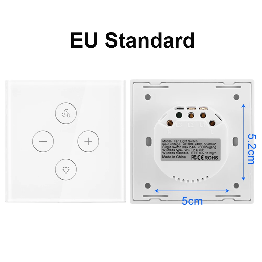ЕС США WiFi умный переключатель потолочного вентилятора диммер приложение ПДУ для умного дома, с таймером, совместим с Alexa и Google и контроль скорости работы с Alexa Google Home не требуется концентратор