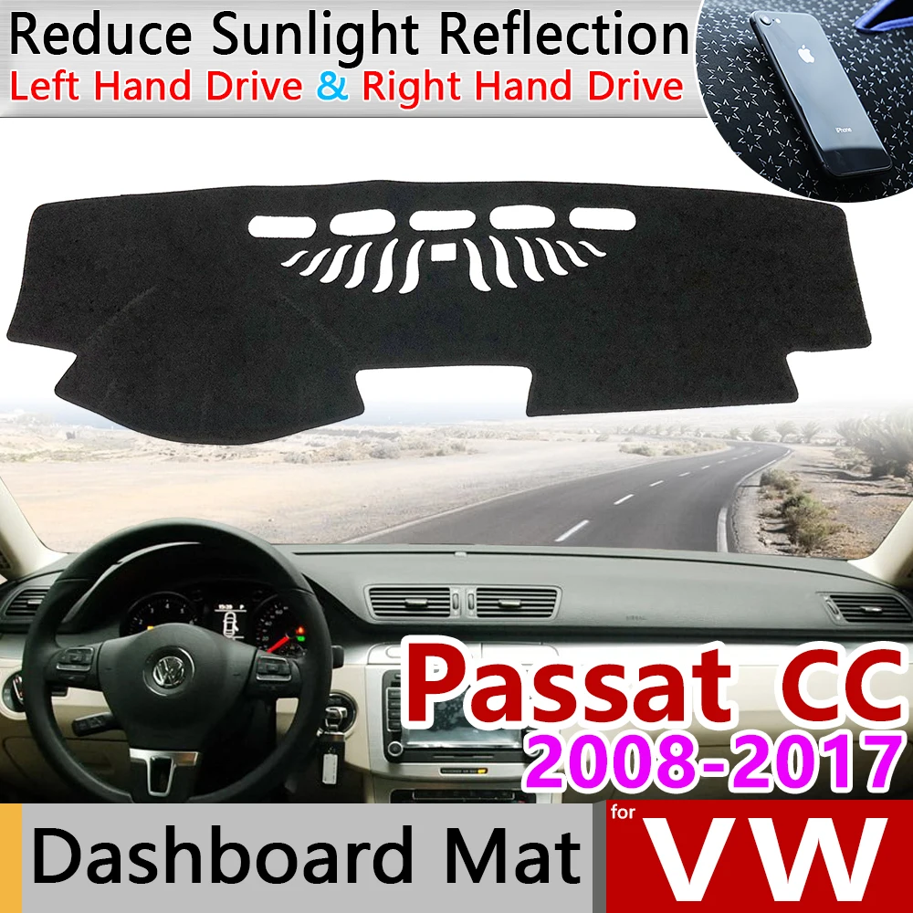 Для Volkswagen VW Passat CC 2008 ~ 2017 Противоскользящий коврик на приборную панель Зонт