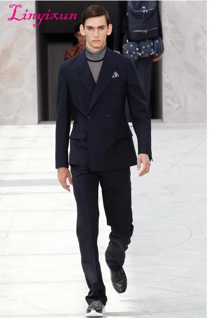 Latest New Fashion Navy Blue Wedding Suits Groomsman Business Latest New Fashion Navy Blue Wedding Suits Groomsman Business Mens Slim Fit Groom