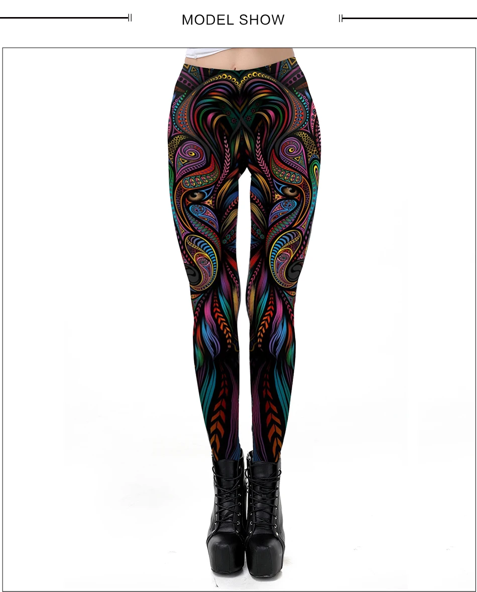 [You're My Secret]  Hot Sale Mask Paisley Mandala Skull Leggings For Women Leggins Digital Print Sexy Fantastic Ankle Pants yoga pants for women