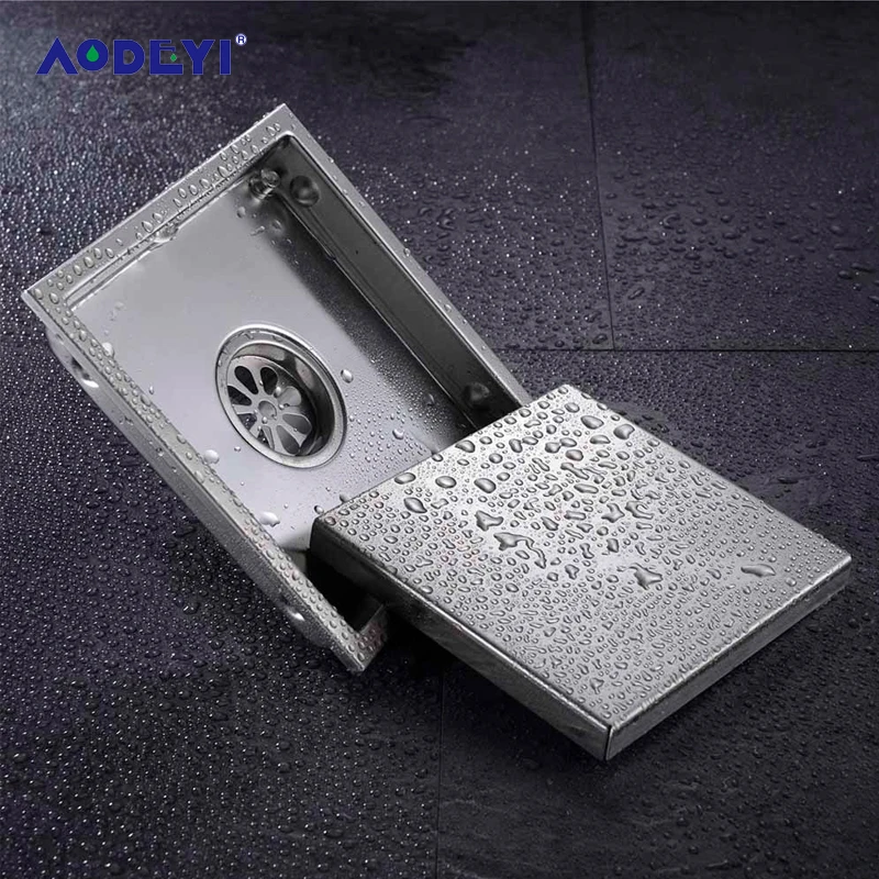 Preise AODEYI Bodenablauf Fliesen Legen Platz Boden Abfall Roste Bad Dusche Ablauf 110x110 MM Und 150x150 MM 304 Edelstahl