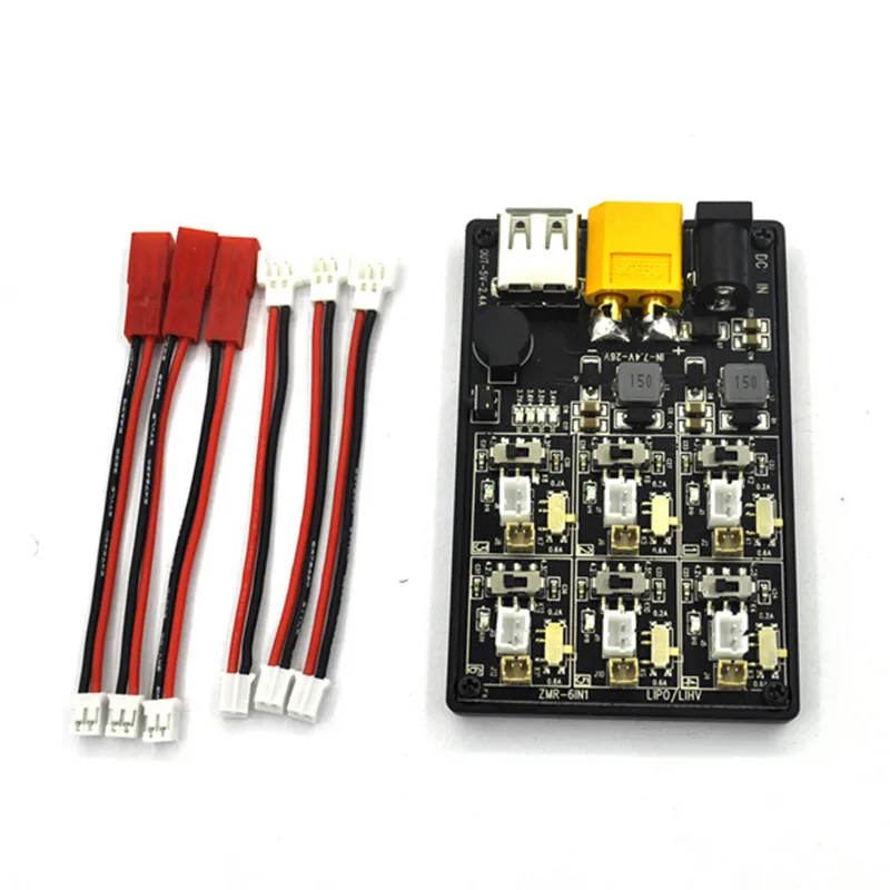 6 In 1 4.2V 4.35V 2S-6S Lipo LiHv Battery Charger Board For RC Models Quadcopter Multi Rotor Spare Part Accessories high quality brotherhobby tornado 5215 330kv 12n14p 12s brushless motor for rc multi rotor models frame spare part accessories