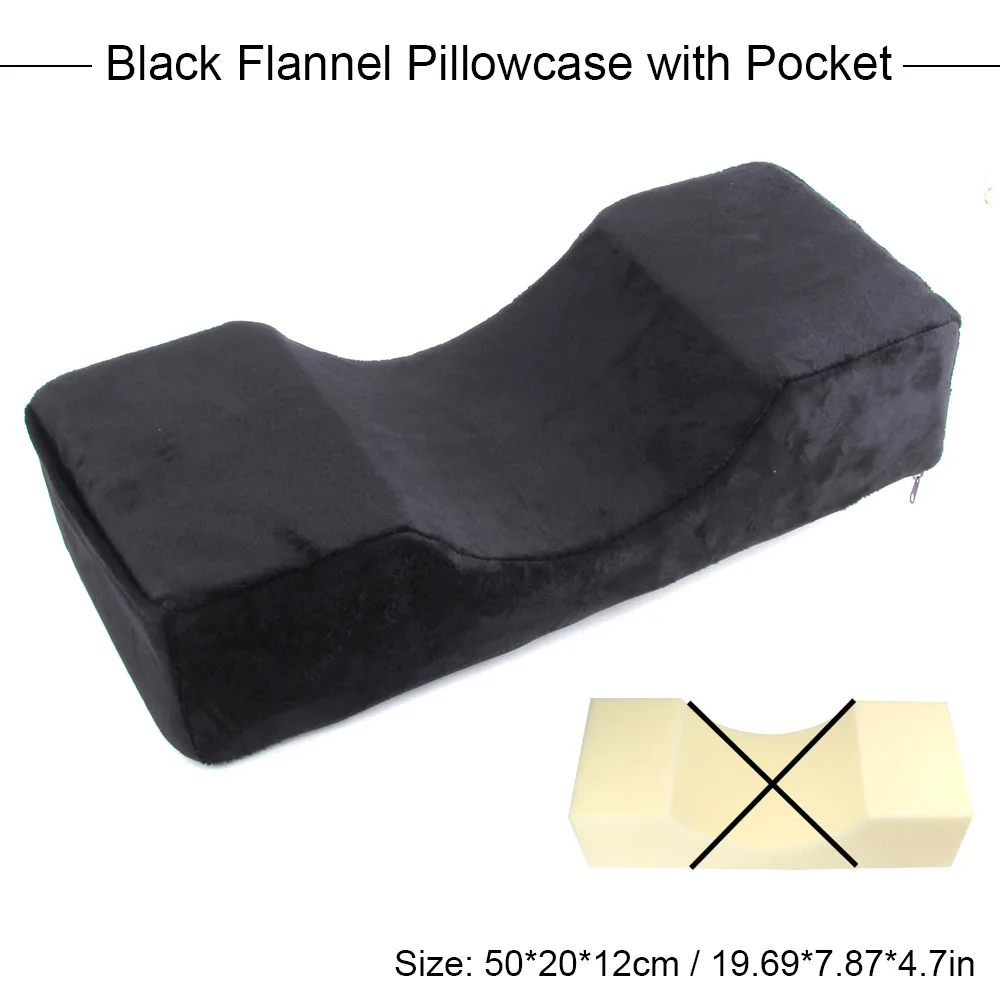 Профессиональная подушка для шейных ресниц наращивание ресниц удлиняющие подушки эргономичная пена памяти салон красоты шеи поддержка Макияж инструмент - Цвет: Black Pillowcase