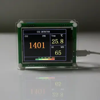 

Car Home Digital CO2 Meter Carbon Dioxide Detector Air Tester Monitor Indoor/Outdoor CO2 Temperature Humidity Gas Analyzer qiang