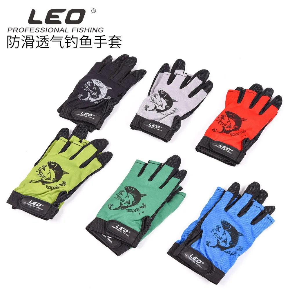 

Comfortable 3 Cut Finger men's anti-skid fishing gloves Sports durable flexible fishing Accessories
