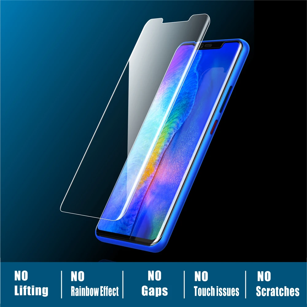 Vothoon UV закаленное стекло для Huawei Mate 20 Pro 3D полное изогнутое защитное