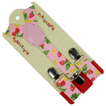 

Winfox Fashion 2.5cm Wide Orange Flower Print Suspenders Elastic Kids Baby Boys Suspenders Braces