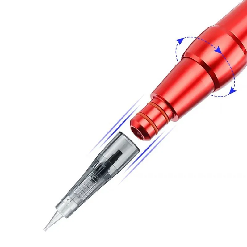 Перманентный макияж машина татуировки ручка машина Перманентный бровей контур губ ручка татуировки пистолет черный/красный