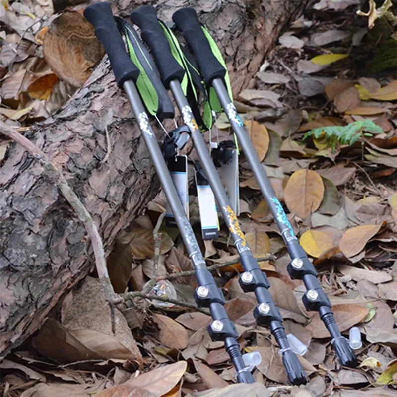 Bengalas com Absorvendo Fibra de Carbono Pólos de Caminhada 1 pc Pólos Trekking Ultraleve Dobrável Trekking Nórdica Apertos Eva 2 1pc ultraleve pólos de trekking dobrável nordic