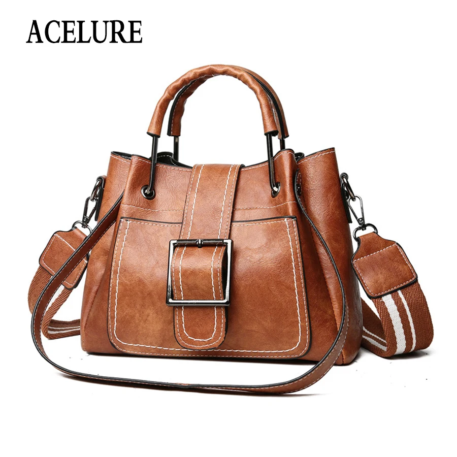 

ACELURE Casual Shoulder Bag Women Leather Crossbody Bag Female Fashion Large Totes High Quality Artificial Ladies Messenger Bag