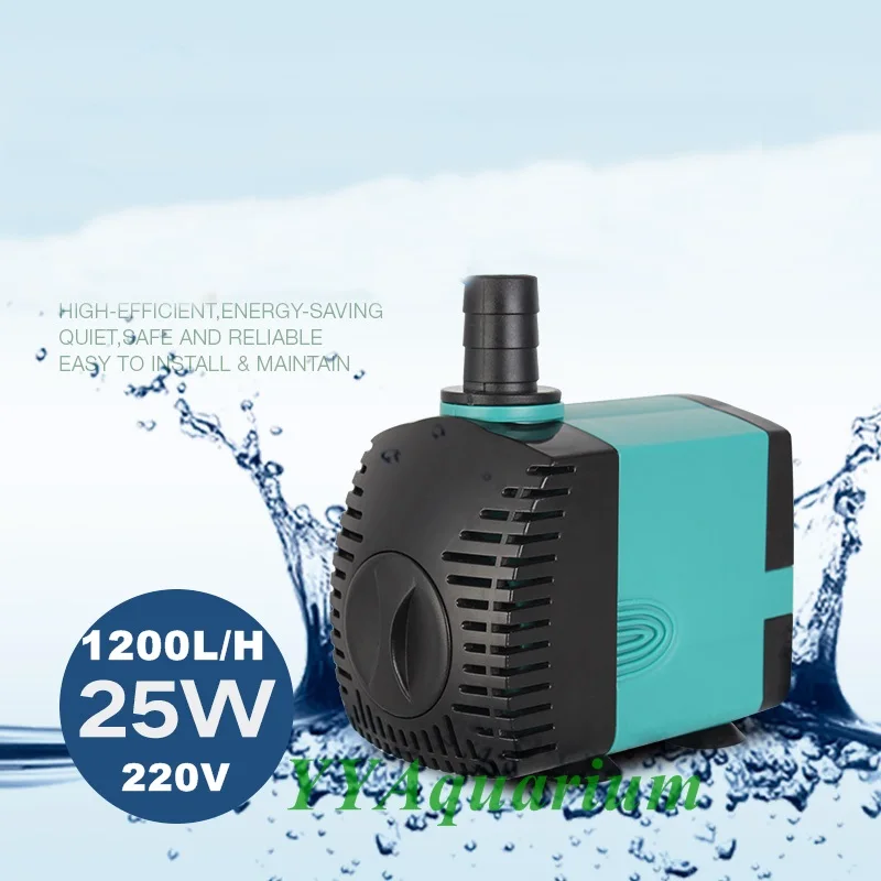 

Aquarium Submersible Water Pump for Fish Tank Ponds Marine Fountain Irrigation 220V High power Pump w/ EU Plug 25W 1200L/H