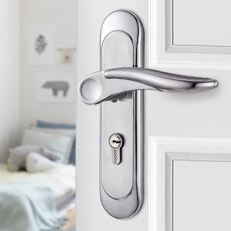 

2018 Fechadura Digital Padlock Free Shipping Card Bei 304 Stainless Steel Door Lock Indoor Wood Bathroom Bedroom To The Handle