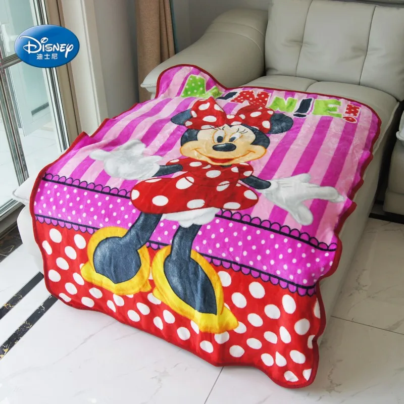 Полосатый милый красный Минни Маус легкий тонкое одеяло пледы 100x140 см disney мультфильм одеяло для маленьких девочек подарок на