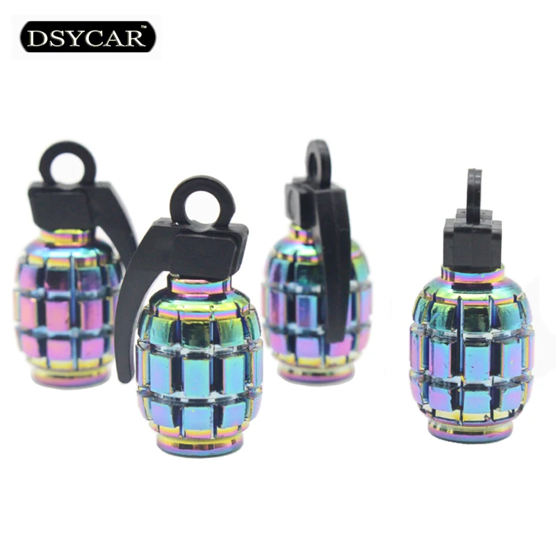 DSYCAR 4pcs lot Bike Moto Car Tires Wheel Tyre Rim Valve Caps Dust Cover Car