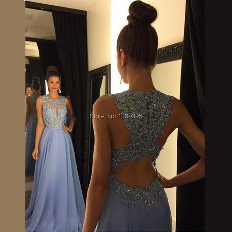 Light Purple Prom Dresses Open Back