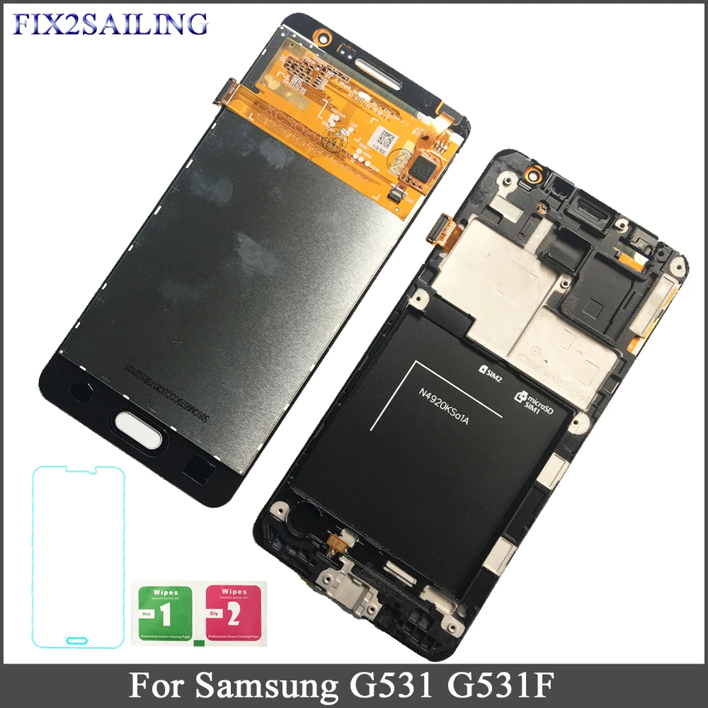 

LCD Display For Samsung Galaxy Grand Prime G531 G531H G531F G531FZ G530 LCD Touch Screen Digitizer Assembly With Frame